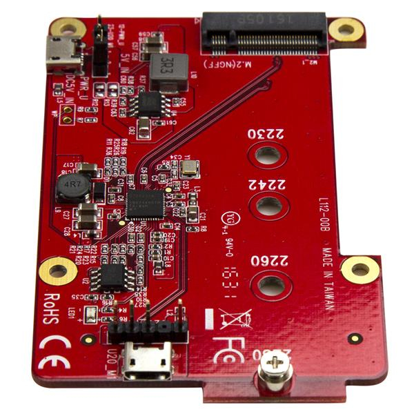 StarTech.com Convertisseur USB vers mSATA pour Raspberry Pi et les cartes de développement - Adaptateur USB vers mini SATA - Contrôleur de stockage - M.2 Card - USB 2.0 - rouge
