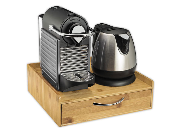 1 Range dosettes 1 tiroir en bambou