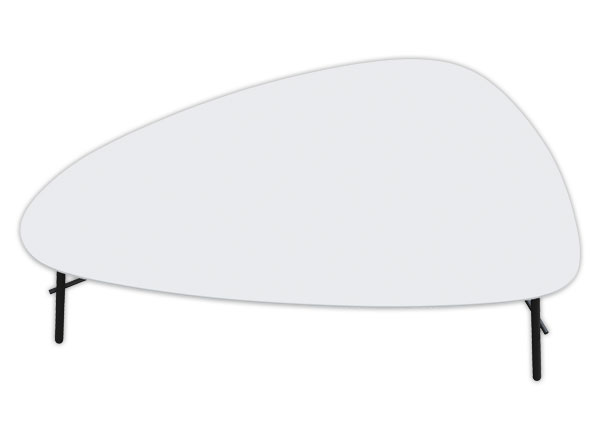 1 Table basse gigogne 93 cm blanche