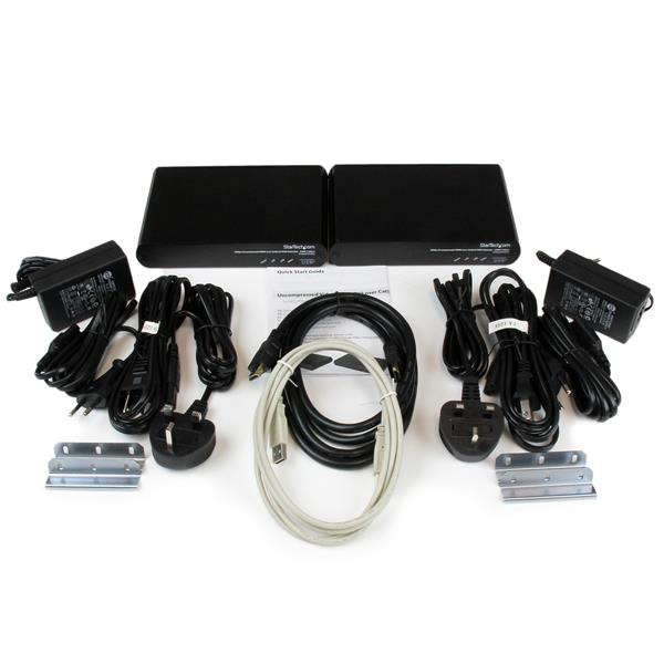 StarTech.com Extendeur de Console KVM USB HDMI sur Cat 5e / Cat 6 - Prolongateur KVM avec Vidéo Non Compressée 1080p - 100 m - Rallonge écran-clavier-souris/USB - plus de CAT 5e/6 - jusqu'à 100 m - pour P/N: SVA5M4NEUA