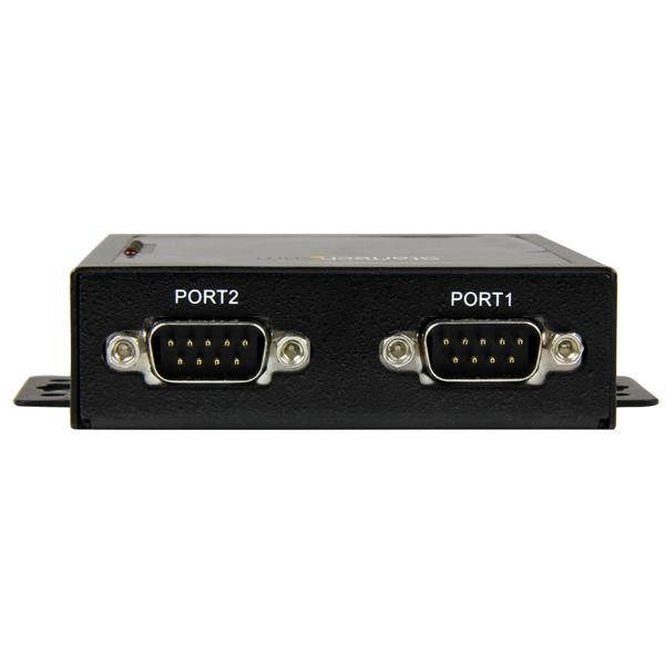 StarTech.com Serveur de périphériques à 2 ports série RS232 vers IP Ethernet - Métallique et montable (NETRS2322P) - Serveur de périphérique - 2 ports - 100Mb LAN, RS-232 - CA 120/230 V / CC 9 - 36 V mural