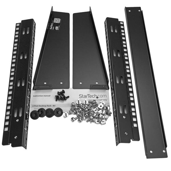StarTech.com Rack de serveur 8U à 2 montants pour bureau - Armoire serveur à cadre ouvert - Bâti-rack de 19" (RK8OD) - Rack cadre ouvert - 2 montants - 8U