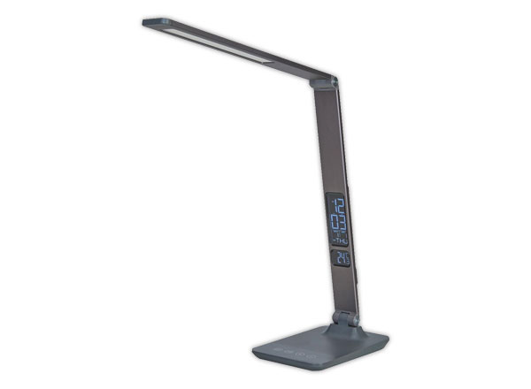 1 Lampe Led multifonction avec port USB écran digital - Gris anthracite