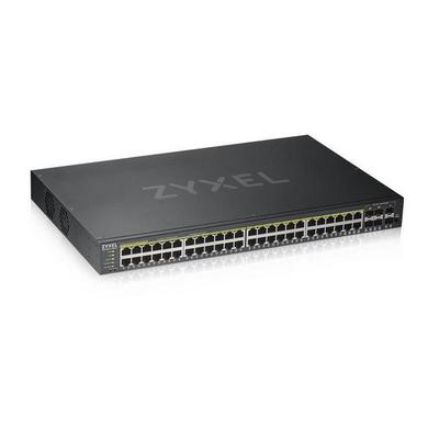 Zyxel GS1920-48HPv2 - Commutateur - intelligent - 48 x 10/100/1000 (PoE+) + 4 x SFP Gigabit combiné + 2 x Gigabit SFP - Montable sur rack - PoE+ (375 W)
