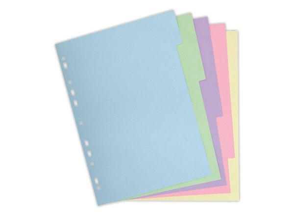 1 Jeu d'intercalaires carte forte recyclée 3/10e format A4 -12 positions