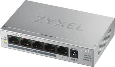 Zyxel GS1005HP - Commutateur - non géré - 4 x 10/100/1000 (PoE+) + 1 x 10/100/1000 - fixation murale, de bureau - PoE (60 W)