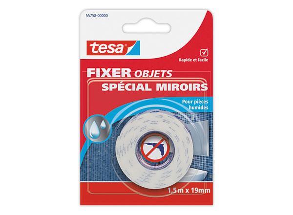 1 Ruban Fixer Objets Double-face miroir 1,5 m x 19 mm