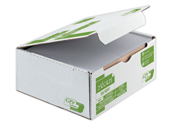 1 Boite de 200 Enveloppes DL blanches recyclées 80g bande de protection