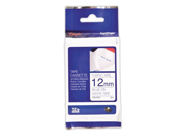 1 Ruban pour titreuse BROTHER TZE FA3 12mm spécial textile