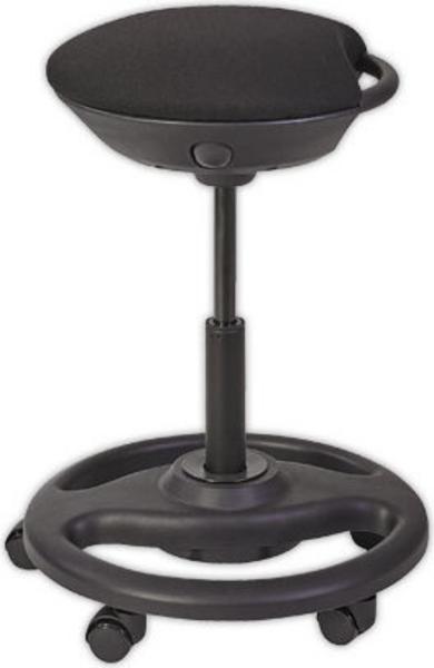 1 Tabouret ergonomique à bascule noir avec roulettes
