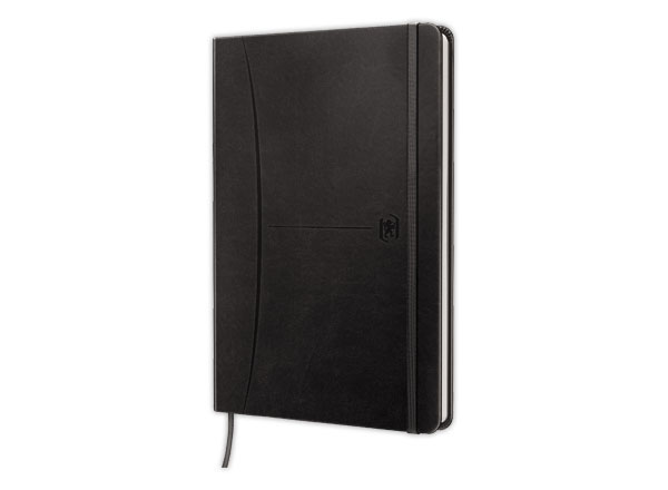 1 Cahier Signature broché A5 160 pages ligné. Noir