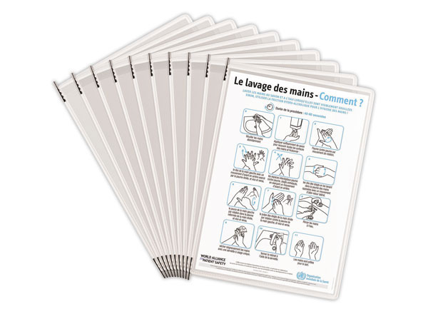 1 Boite de 10 poches à pivot antimicrobiennes INOX blanches