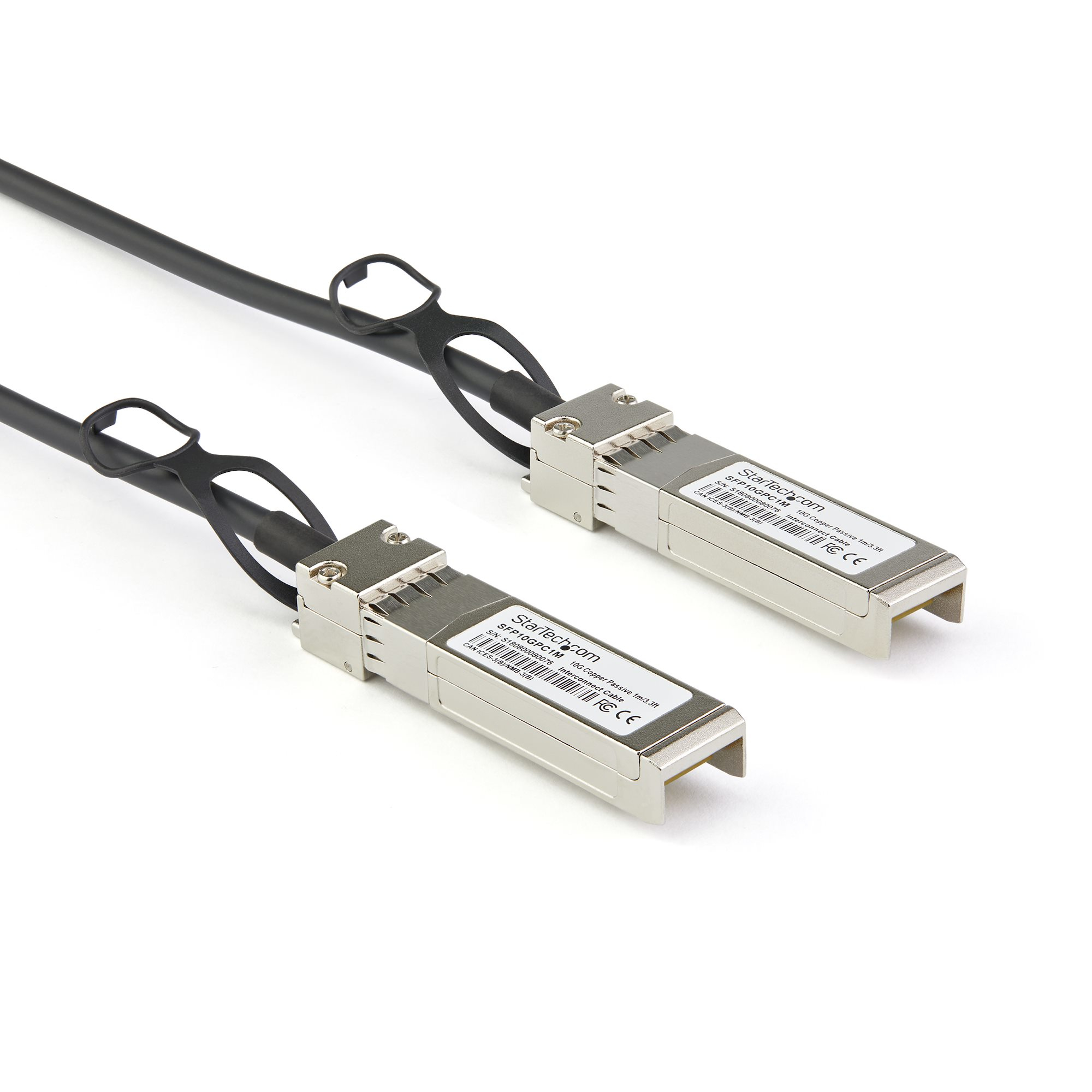 Le DACSFP10G3M est un câble SFP+ en cuivre à raccordement direct compatible Dell EMC DAC-SFP-10G-2M, qui est conçu, programmé et testé pour fonctionner avec des commutateurs et des routeurs compatibles avec la marque Dell EMC et qui respecte les normes MS