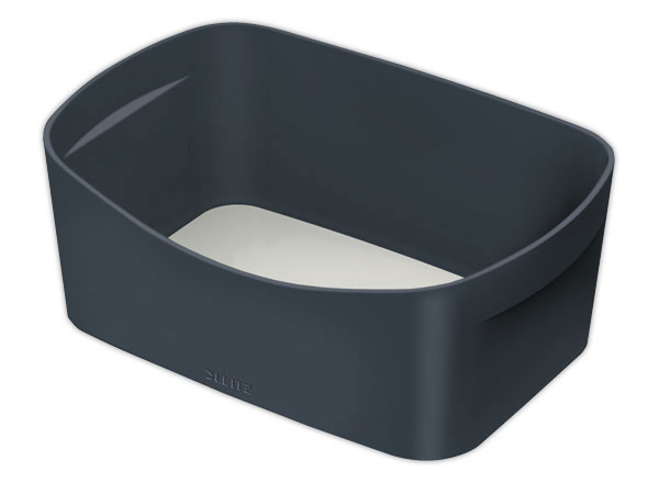 1 La boîte de rangement Cosy gris blanc sans couvercle