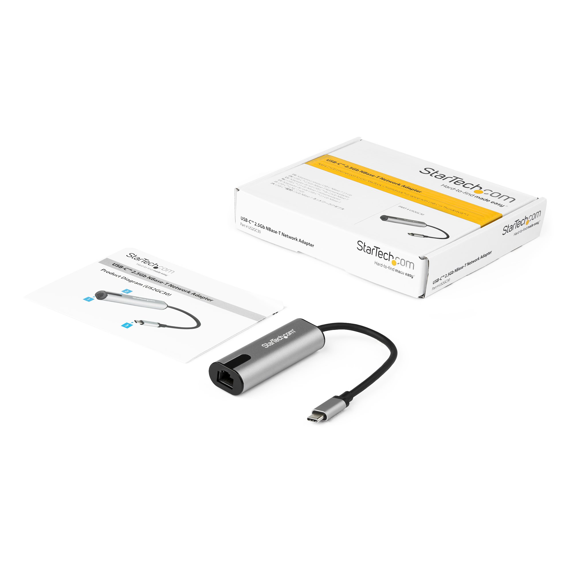 Ajoutez un accès réseau de 2,5 GbE à votre ordinateur portable en utilisant un port USB-C disponible. Cet adaptateur réseau USB 3.0 Type-C vers Gigabit vous donne un accès réseau Ethernet filaire.Connexions réseau 2,5 Gigabit puissantesIdéal pour le burea