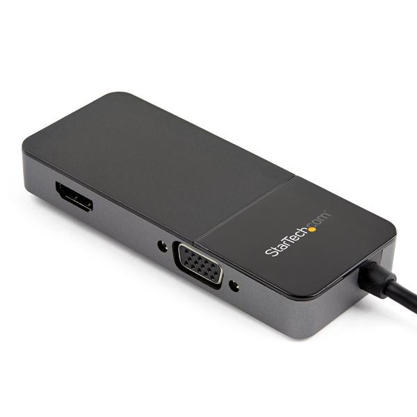 StarTech.com Adaptateur USB 3.0 vers HDMI VGA 1080p - Convertisseur 4K - Adaptateur vidéo - USB type A mâle pour HD-15 (VGA), HDMI femelle - noir, argent
