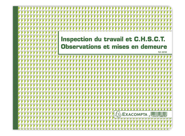 1 Piqûre inspection du travail et du C.S.E. - 24x32 cm - 16 pages