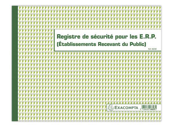 1 Registre de sécurité pour les ERP - 24x32 cm - 32 pages