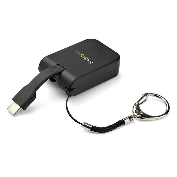 StarTech.com Compact USB C to HDMI Adapter, 4K 30Hz USB Type-C to HDMI 1.4 Video Display Converter with Keychain Ring, USB-C DP Alt Mode to HDMI Monitor Dongle, Thunderbolt 3 Compatible - USB-C Keychain Adapter (CDP2HDFC) - Adaptateur vidéo - 24 pin USB-C