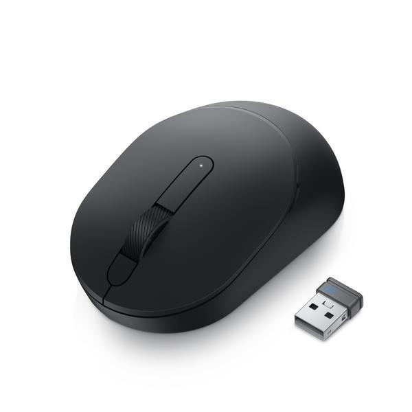 Dell MS3320W - Souris - optique - 3 boutons - sans fil - 2.4 GHz, Bluetooth 5.0 - noir - avec 3 years NBD Advance Exchange