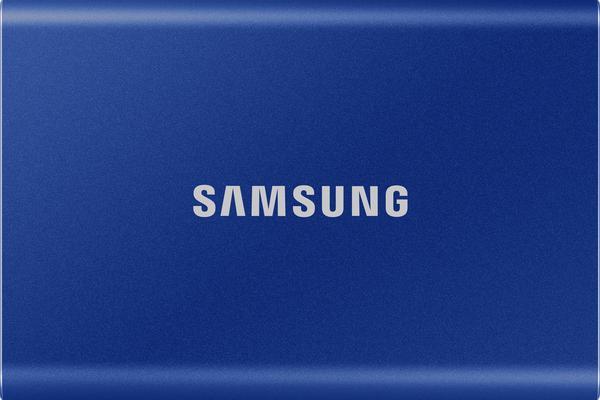 Samsung T7 MU-PC1T0H - SSD - chiffré - 1 To - externe (portable) - USB 3.2 Gen 2 (USB-C connecteur) - AES 256 bits - bleu indigo