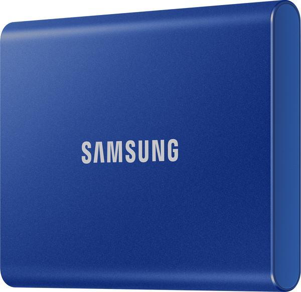 Samsung T7 MU-PC1T0H - SSD - chiffré - 1 To - externe (portable) - USB 3.2 Gen 2 (USB-C connecteur) - AES 256 bits - bleu indigo