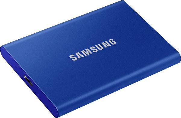 Samsung T7 MU-PC1T0H - SSD - chiffré - 1 To - externe (portable) - USB 3.2 Gen 2 (USB-C connecteur) - AES 256 bits - bleu indigo