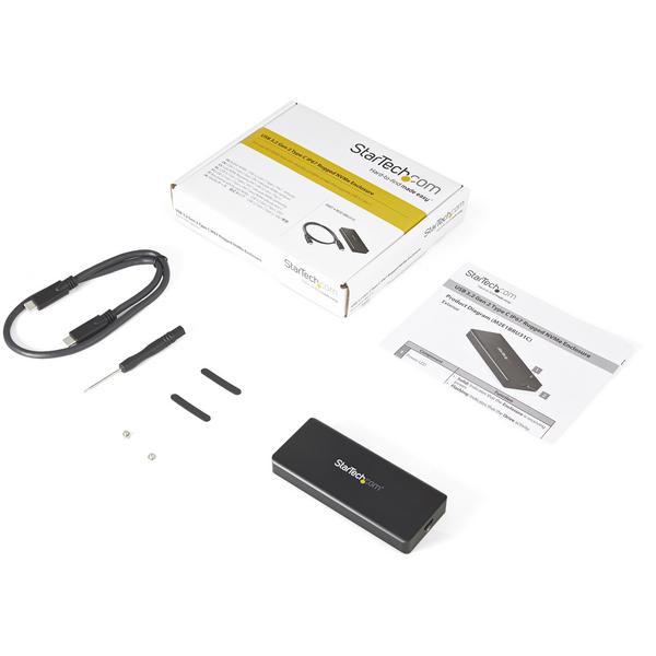 StarTech.com StarTech.com M2E1BRU31C Boîtier M.2 NVMe PCIe SSD - IP67 résistance à l'eau et à la poussière - USB 3.1 Gén 2 - 10 Gbps - Boitier externe - M.2 - M.2 Card - USB 3.2 (Gen 2) - noir - pour P/N: PEXUSB321C