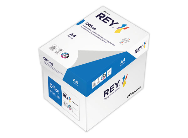 1 Carton de 5 Ramettes 500 feuilles papier A4 80g très blanc REY Office