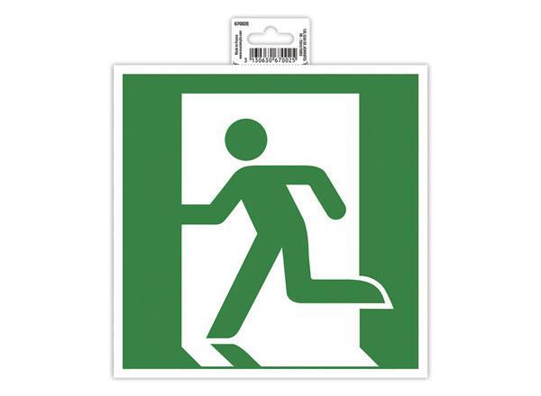 1 Panneau adhésif évacuation gauche 20 cm - Vert