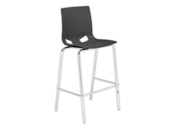 1 Tabouret haut FONDO HOCKER polypropylène gris