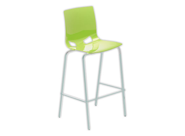 1 Tabouret haut FONDO HOCKER polypropylène vert