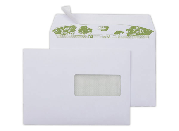 1 Boite de 500 Enveloppes blanches bande siliconnée 162x229 90G Fenêtre 45x100 recycl