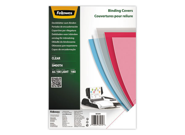 1 Boite de 100 COUVERTURE POUR RELIURE A4 180µ