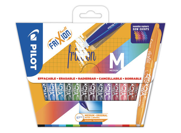 1 Boite de 15 Stylo bille gel effaçable PILOT Frixion Ball