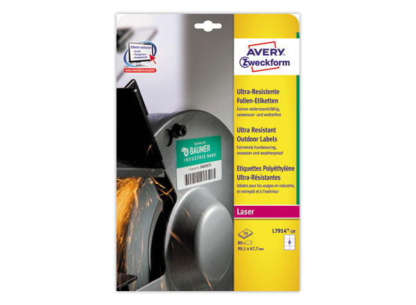 1 Boite de 10 Planches d'étiquettes 99,1x67,7 mm 80étiq/boîte