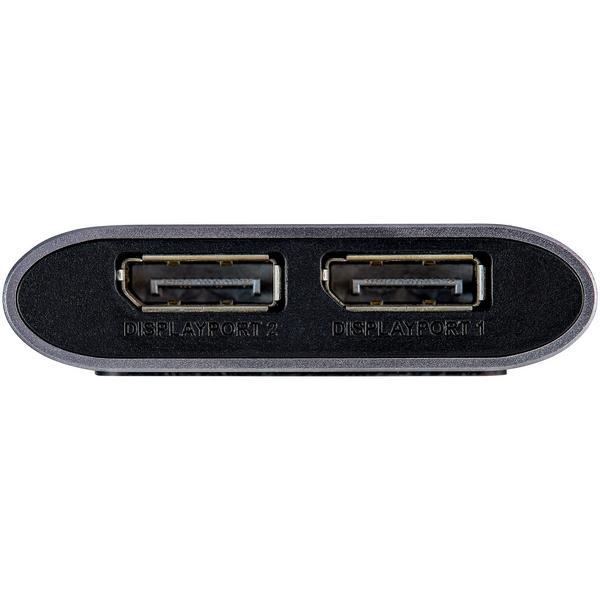 StarTech.com Adaptateur Thunderbolt 3 vers Dual DisplayPort DP 1.4 - Adaptateur Thunderbolt 3 vers Double 4K 60Hz DP ou Single Vidéo 8K/5K - TB3 vers Double Écran DisplayPort - Mac/Windows (TB32DP14) - Adaptateur USB / DisplayPort - 24 pin USB-C (M) pour