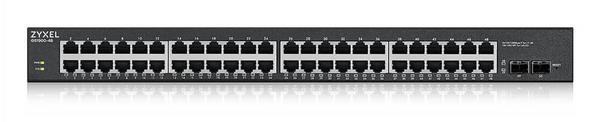 Zyxel GS1900 Series GS1900-48HPv2 - Commutateur - intelligent - 48 x 10/100/1000 (24 PoE+) + 2 x Gigabit SFP (liaison montante) - Montable sur rack, de bureau - PoE+ (170 W)