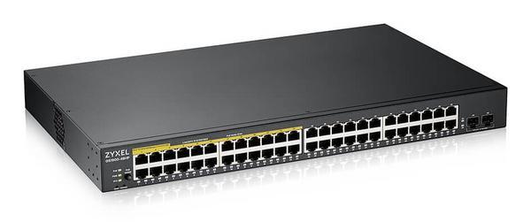 Zyxel GS1900 Series GS1900-48HPv2 - Commutateur - intelligent - 48 x 10/100/1000 (24 PoE+) + 2 x Gigabit SFP (liaison montante) - Montable sur rack, de bureau - PoE+ (170 W)