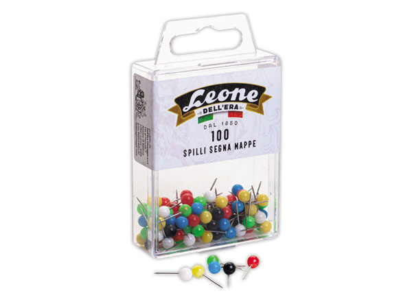 1 Boite de 100 Épingles de signalisation 6mm - Coloris assortis
