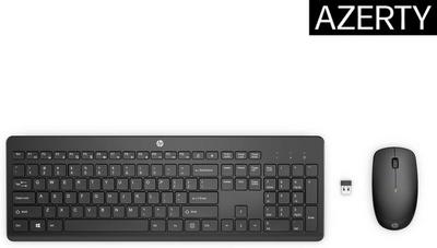 Ensemble clavier et souris - sans fil - Français - Noir pour HP 21, 22, 24, 27, Pavilion 24, 27, TP01, Portable 14, 15
