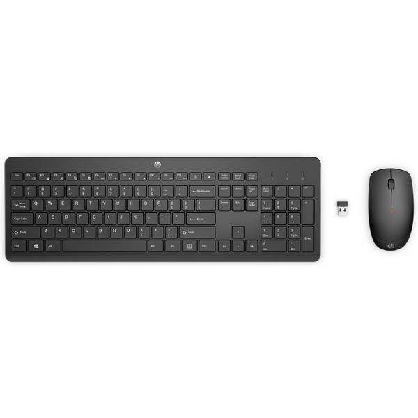 Ensemble clavier et souris - sans fil - Français - Noir pour HP 21, 22, 24, 27, Pavilion 24, 27, TP01, Portable 14, 15
