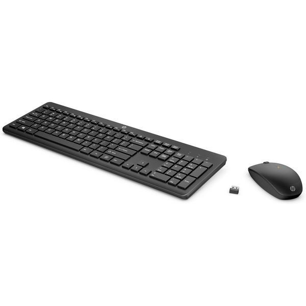 Ensemble clavier et souris - sans fil - Français - Noir pour HP 21, 22, 24, 27, Pavilion 24, 27, TP01, Portable 14, 15