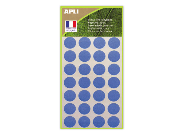 1 168 pastilles de signalisation rondes,Ø 15 mm, bleu, 100% recyclé