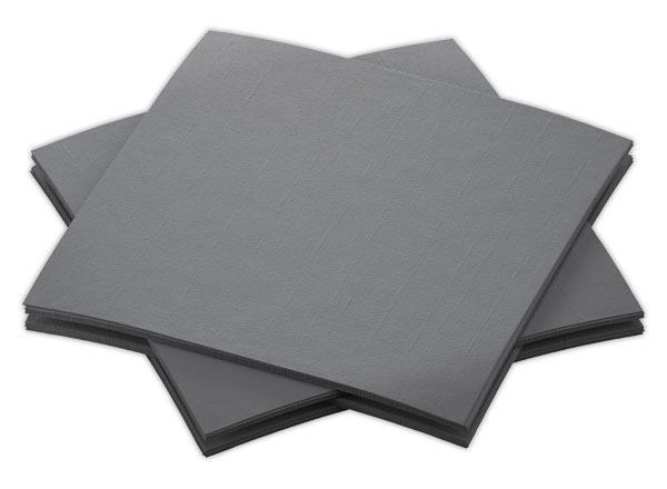 1 Pack de 180 Serviettes à cocktail 20 x 20 cm - gris