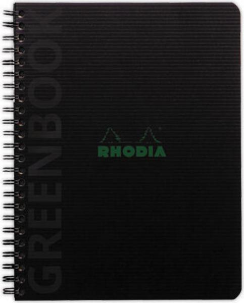 1 Cahier Rhodia polypropylène recyclé 160 pages A5+ 5x5. Noir