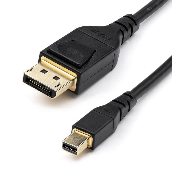 StarTech.com Câble 2m certifié VESA mDP vers DP 1.4 8K 60Hz HBR3 HDR 4K - Câble DisplayPort - Mini DisplayPort (M) verrouillé pour DisplayPort (M) verrouillé - DisplayPort 1.4 - 2 m - support 8K - noir