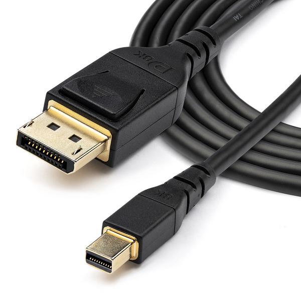 StarTech.com Câble 2m certifié VESA mDP vers DP 1.4 8K 60Hz HBR3 HDR 4K - Câble DisplayPort - Mini DisplayPort (M) verrouillé pour DisplayPort (M) verrouillé - DisplayPort 1.4 - 2 m - support 8K - noir