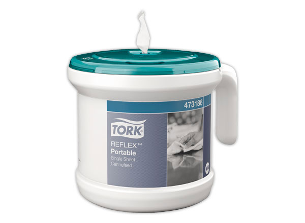 1 Distributeur Portable Tork Reflex avecsystème de dévidage central