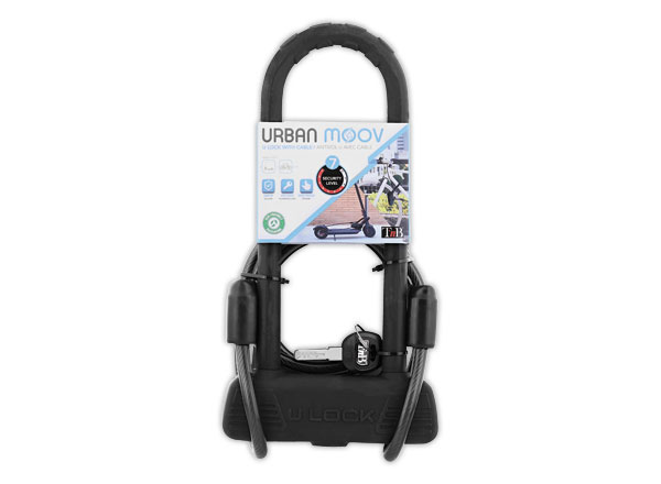 1 Antivol en U avec câble pour vélo/trottinette URBAN MOOV